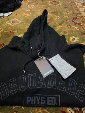 DSQUARED2 SWEATSHIR Black brand new oversized medium italy